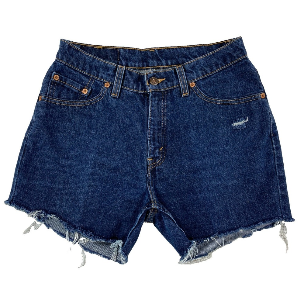 Vintage Levi's 517 Jean Cut Off Shorts Women's 9 JR L Low Rise 4" Inseam USA